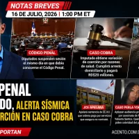 Código Penal suspendido, alerta sísmica y varían coerción en caso Cobra