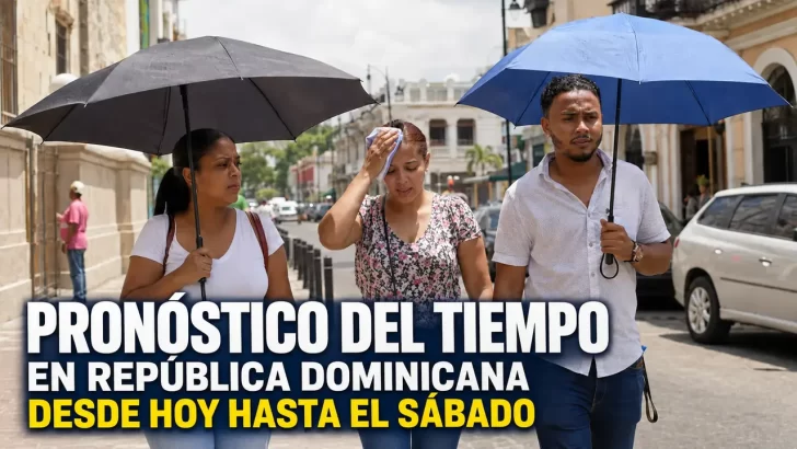 ¿Qué provincias tendrán aguaceros y tronadas por la vaguada? Pronóstico del tiempo en RD del resto de hoy, mañana y el sábado