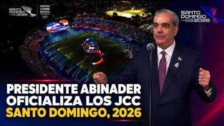 Presidente Dominicano Luis Abinder declara ofiaiclmente los JCC Santo Domingo, 2026