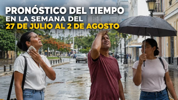 ¿Lloverá toda la semana en Santo Domingo? Este es el pronóstico del tiempo desde el 27 de julio al 2 de agosto