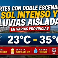 El clima hoy para Republica Dominicana: martes con doble escenario sol intenso y lluvias aisladas en varias provincias