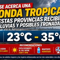 El clima hoy para Republica Dominicana: Se acerca una onda tropical estas provincias recibirán lluvias y posibles tronadas hoy