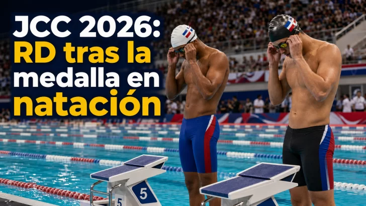 JCC 2026: RD confía en Domínguez y Núñez para medalla en natación. Entrenador pide apoyo del público