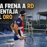 Lluvia frena a RD con ventaja por el oro del tenis