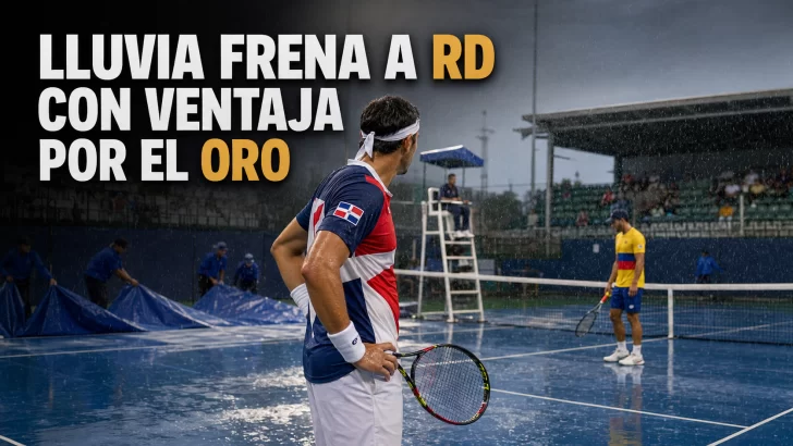 Lluvia frena a RD con ventaja por el oro del tenis