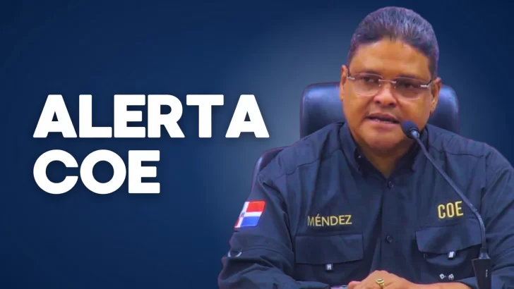 Alerta verde del COE: 10 provincias y el Distrito Nacional bajo riesgo de lluvias fuertes hoy