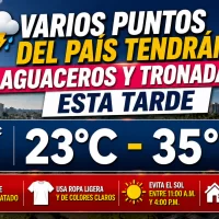 El clima hoy para Republica Dominicana: Varios puntos del país tendrán aguaceros y tronadas esta tarde, lee aquí las provincias afectadas