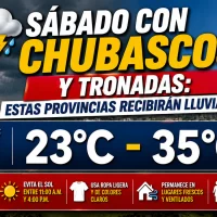 El clima hoy para Republica Dominicana: sábado con chubascos y tronadas estas provincias recibirán lluvias