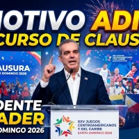 Presidente Luis Abinader despiede las delegaciones y cierra los JCC Santo Domingo2026