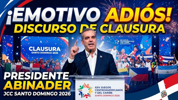 Presidente Luis Abinader despiede las delegaciones y cierra los JCC Santo Domingo2026