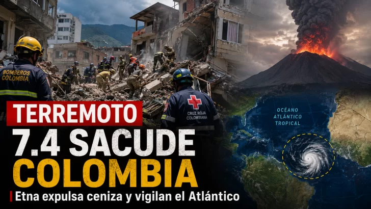 Sismo sacude Colombia, Etna expulsa ceniza y vigilan el Atlántico Sismo sacude Colombia, Etna expulsa ceniza y vigilan el Atlántico