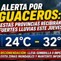 El clima hoy para Republica Dominicana: Alerta por aguaceros estas provincias recibirán fuertes lluvias este jueves