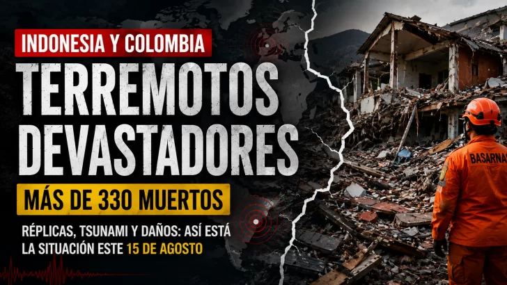 Indonesia y Colombia: dos terremotos dejan más de 330 muertos