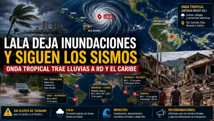 Lala inunda Hawái mientras Indonesia y Chile siguen temblando