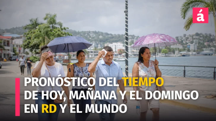 ¿Lloverá este fin de semana en RD? Esto dice el pronóstico del tiempo desde hoy al domingo 30 de agosto