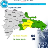 AHORA: COE eleva a alerta amarilla el Gran Santo Domingo y mantiene 10 provincias en alerta verde por lluvias