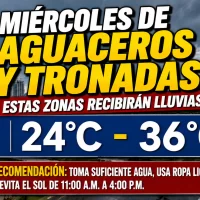 El clima hoy para Republica Dominicana: miércoles de aguaceros y tronadas estas zonas recibirán lluvias