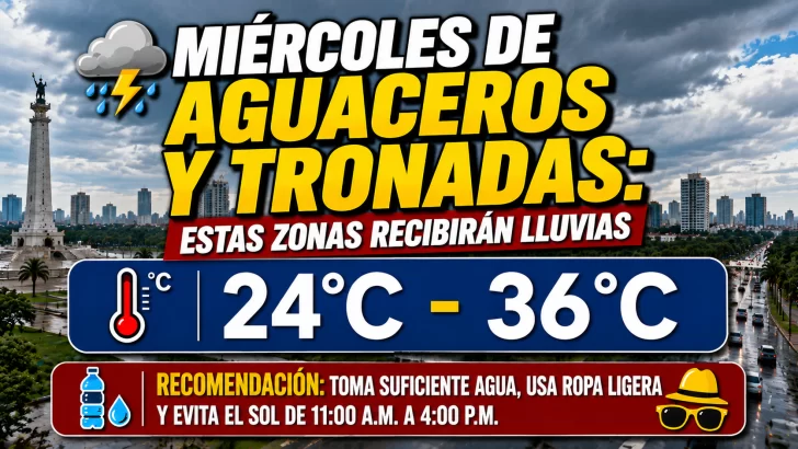 El clima hoy para Republica Dominicana: miércoles de aguaceros y tronadas estas zonas recibirán lluvias