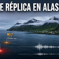 Fuerte réplica M5.2 sigue al terremoto M6.3 en Alaska