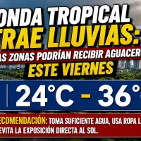 El clima hoy para Republica Dominicana: Onda tropical trae lluvias, estas zonas podrían recibir aguaceros este viernes