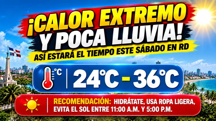 El clima hoy para Republica Dominicana: ¡calor extremo y poca lluvia! así estará el tiempo este sábado