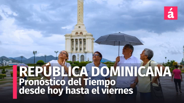 ¿Dónde lloverá más? Una onda tropical reforzará los aguaceros en RD. Pronóstico del tiempo hasta el viernes