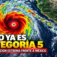 Huracán Polo alcanza categoría 5 con 260 km/h frente a México
