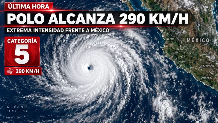 Polo escala a 290 km/h; México cierra puertos ante este huracán categoría 5