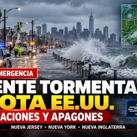 Potente nor’easter golpea EE.UU. con inundaciones y apagones
