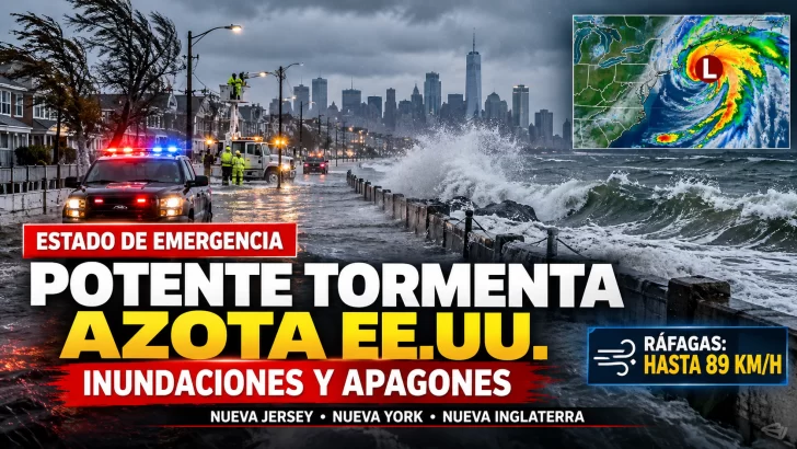 Potente nor’easter golpea EE.UU. con inundaciones y apagones