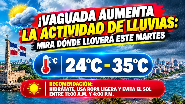 El clima hoy para Republica Dominicana: Vaguada aumenta la actividad de lluvias mira dónde lloverá hoy