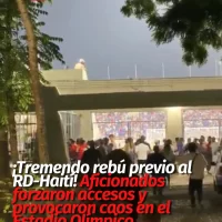 ¡Tremendo rebú previo al RD-Haití! Aficionados forzaron accesos y provocaron caos en el Estadio Olímpico