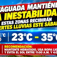 El clima hoy para Republica Dominicana: Vaguada mantiene la inestabilidad estas zonas recibirán fuertes lluvias este sábado