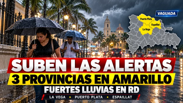 COE eleva a amarilla tres provincias por fuertes lluvias COE eleva a amarilla tres provincias por fuertes lluvias