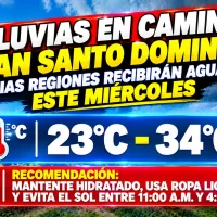 El clima hoy para Republica Dominicana: Lluvias en camino, Gran Santo Domingo y varias regiones recibirán aguaceros este miércoles