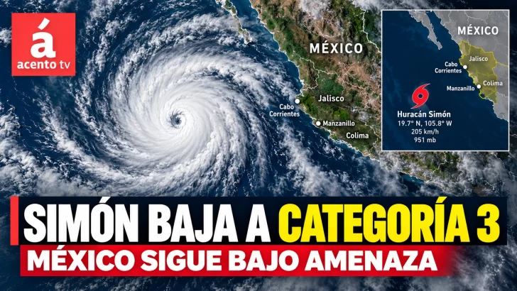 Simón baja a categoría 3, pero sigue amenazando México