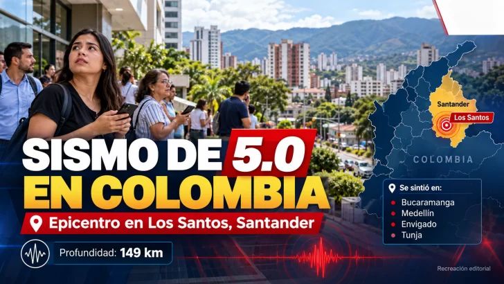 Sismo de magnitud 5.0 sacude Colombia y se siente en varias ciudades. Actualización meteorológica