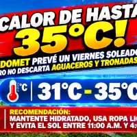 El clima hoy para Republica Dominicana: INDOMET prevé un viernes soleado, pero no descarta aguaceros y tronadas en RD