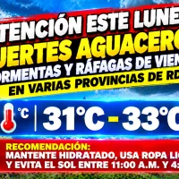 El clima hoy para Republica Dominicana: Vaguada provocará fuertes aguaceros, tormentas y ráfagas de viento en varias provincias de RD
