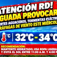 El clima hoy para Republica Dominicana: Vaguada provocará fuertes aguaceros, tormentas eléctricas y ráfagas de viento este miércoles