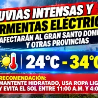 El clima hoy para Republica Dominicana: Lluvias intensas y tormentas eléctricas afectarán al Gran Santo Domingo y otras provincias
