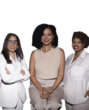 Elvira Lora, Indira Suero Acosta y Esmeralda Montero